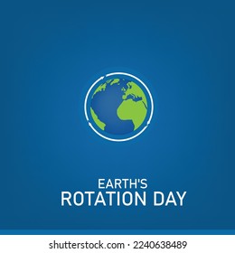 Vector Illustration of Earth's Rotation Day. Simple and Elegant Design