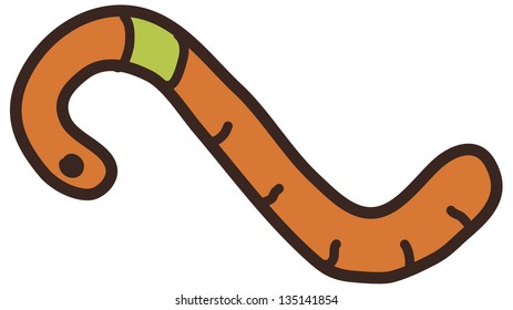 Vector illustration of an earthworm