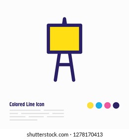 Vector illustration of easel icon colored line. Beautiful lifestyle element also can be used as canvas icon element.