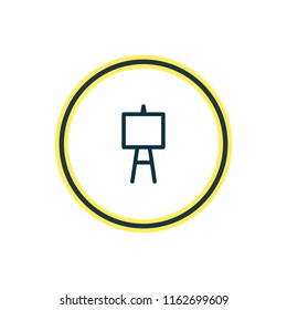 Vector illustration of easel icon line. Beautiful hobby element also can be used as canvas icon element.