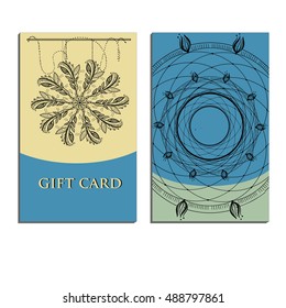 Vector illustration of east gift card, logo, boho design, arabic style, vintage collection.