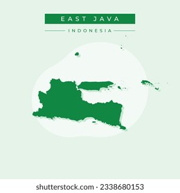 Vector illustration vector of East Java map Indonesia
