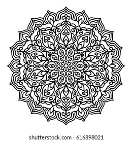 vector, illustration, east, outline, design element, boho style, doodle, tattoo, mandala