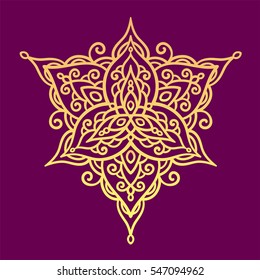 vector, illustration, east, outline, floral ornament, design element, boho style, doodle, vignette, tattoo, mandala