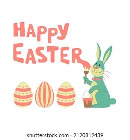 Vector illustration of  easter bunny