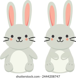 Vector illustration of Easter bunny