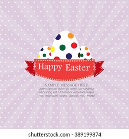 Vector illustration of Easter bunny with Easter egg for Easter Sunday with beautiful typography. 