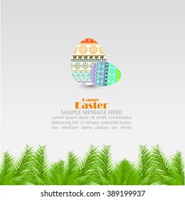 Vector illustration of Easter bunny with Easter egg for Easter Sunday with beautiful typography. 