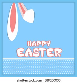 Vector illustration of Easter bunny with Easter egg for Easter Sunday with beautiful typography. 
