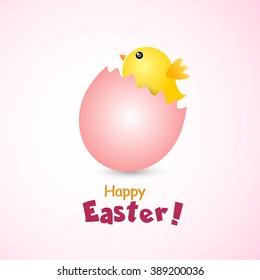 Vector illustration of Easter bunny with Easter egg for Easter Sunday with beautiful typography. 