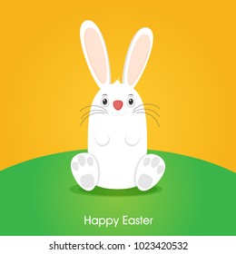 Vector illustration Easter bunny in flat style