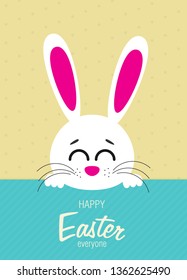 Vector illustration Easter bunny in flat style