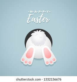 Vector illustration: easter bunny greetings.