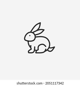 Vector illustration of easter bunny rabbit