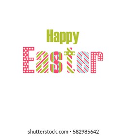 vector illustration, easter card, happy easter greeting card