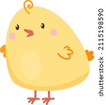 Vector illustration for easter celebration. Cute little chickens. Vector baby illustration. Chicks on a white background
