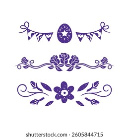 vector illustration of easter egg design with cute and beautiful flower