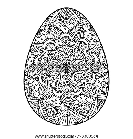 Download Vector Illustration Easter Egg Mandala Pattern Stock ...