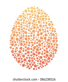 Vector illustration of the easter egg with pattern