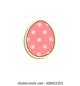 Vector illustration of Easter egg and a white background.