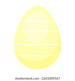 Vector illustration of the Easter egg of yellow color in the strip