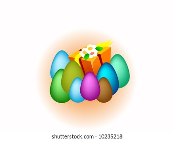 vector illustration of easter eggs