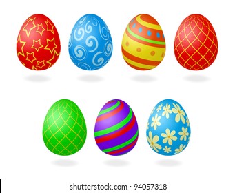 vector illustration of easter eggs