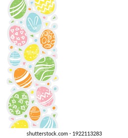 Vector illustration of Easter eggs as logotype, icon, design. Resurrection Sunday postcard, card, invitation, greeting, poster, banner. EPS 10
