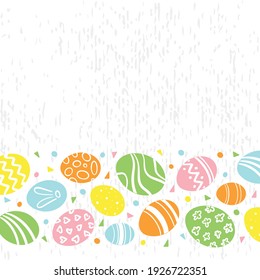 Vector illustration of Easter eggs as logotype, icon, design. Resurrection Sunday postcard, card, invitation, greeting, poster, banner. EPS 10
