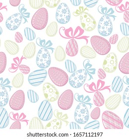 Vector illustration easter eggs pattern