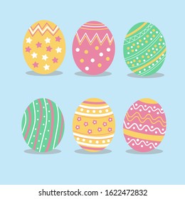 Vector illustration - easter eggs set.