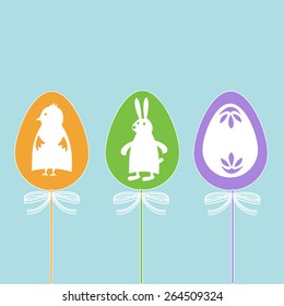 Vector illustration of Easter elements 