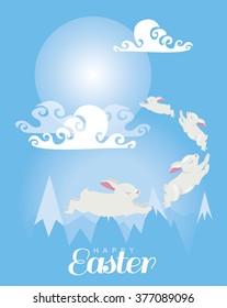 vector illustration easter, graphic elements to design flyers and discount cards
