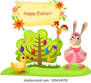 vector illustration of a easter greeting card