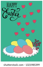 Vector illustration of easter holiday card