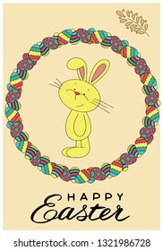 Vector illustration of easter holiday card
