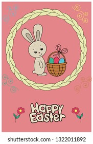 Vector illustration of easter holiday card