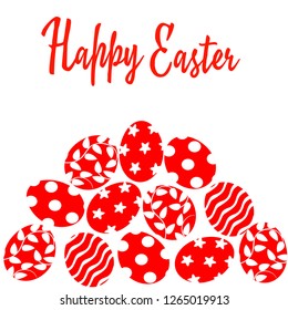 
vector illustration, easter, holiday, easter eggs, greeting card