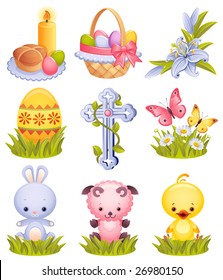 Vector illustration - Easter icon set