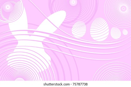 Vector illustration, Easter pink background, card concept.