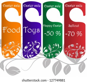 Vector illustration. Easter price tag.