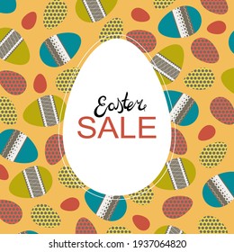 Vector illustration of easter sale