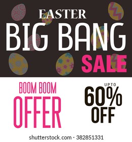 Vector illustration of a Easter Sale Background for Happy Easter.