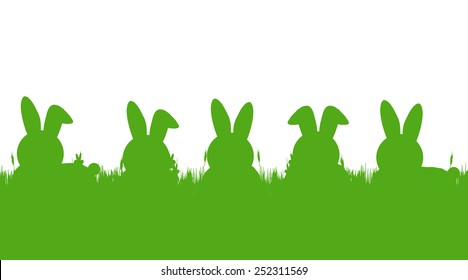 Vector illustration with Easter theme with hare.