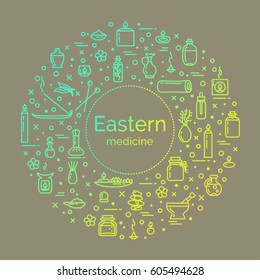 Vector Illustration - Eastern Medicine. EPS 10 Isolated Object