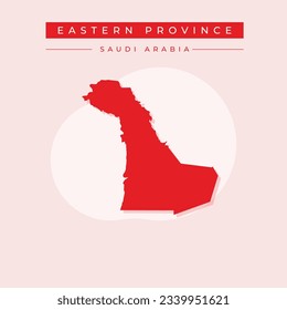 Vector illustration vector of Eastern Province map Saudi arabia