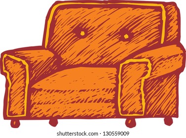 Vector illustration of an easy chair