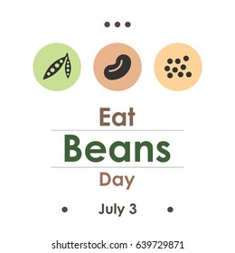 vector illustration for eat beans day in July