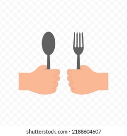 Vector illustration of eat. Colored vector for website design .Simple design on transparent background (PNG).