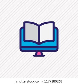 Vector illustration of ebook icon colored line. Beautiful read element also can be used as online reading icon element.